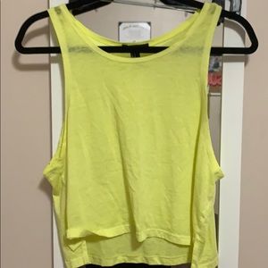 neon yellow tank top